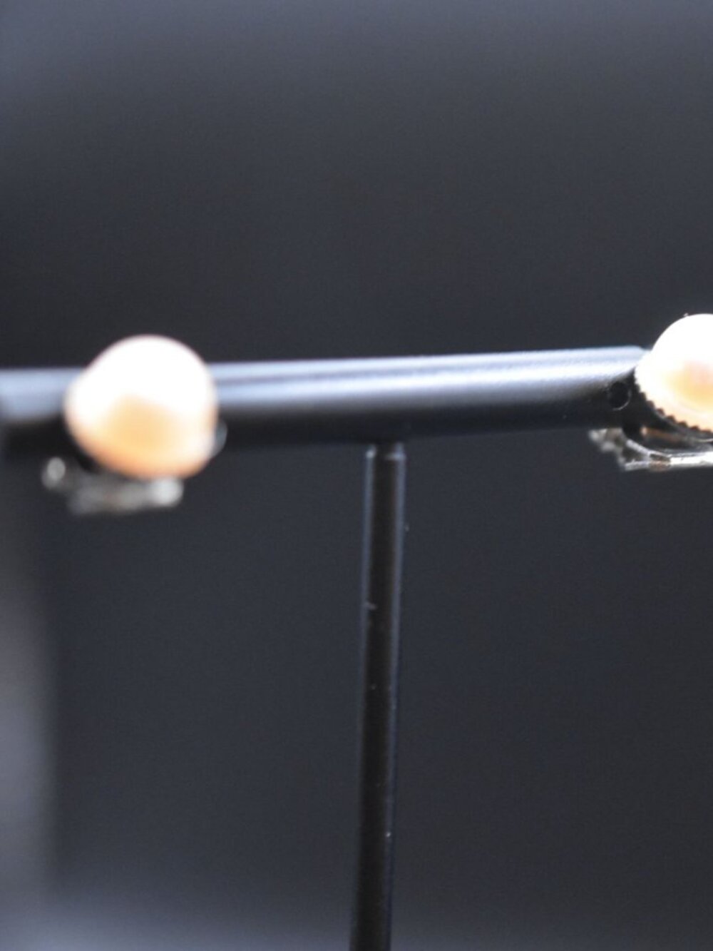 Vintage Clip-On Pearl Earrings With Silver Tone Accents - Classic Style Ideal Fo - Picture 9 of 10